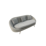 Dekoratif Modern Metal Ayaklı İkili Gri Koltuk 40x155x60 - Görsel 2
