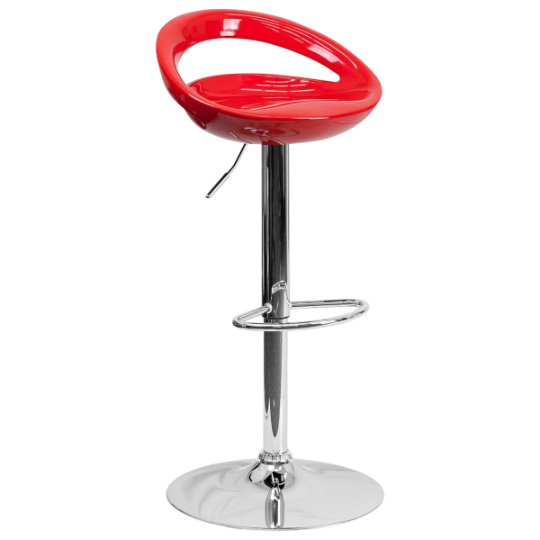 Lüks Kırmızı Bar Taburesi - Bar Sandalyesi 80x40x30