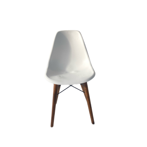 Ahşap Ayaklı Beyaz Sandalye 40x45x40