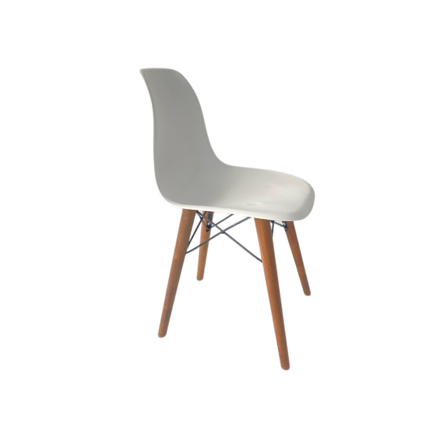 Ahşap Ayaklı Beyaz Sandalye 40x45x40 - Görsel 2