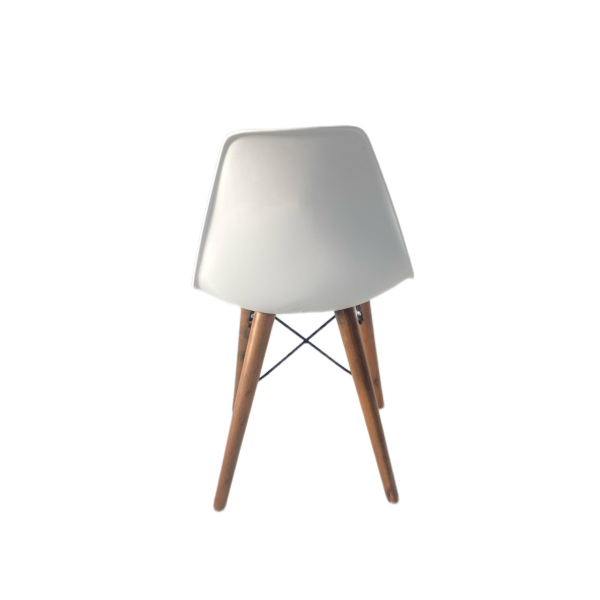 Ahşap Ayaklı Beyaz Sandalye 40x45x40 - Görsel 4