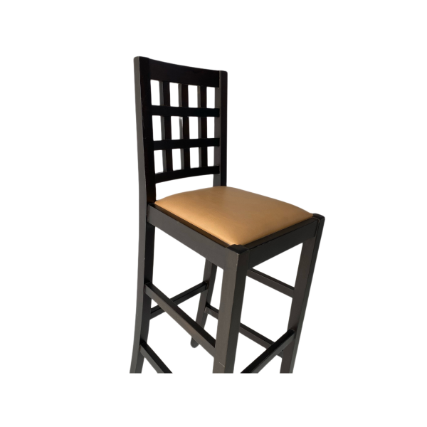 Kahverengi Ahşap Ayaklı Bistro Sandalye - Bar Sandalyesi 80x40x40 - Görsel 2
