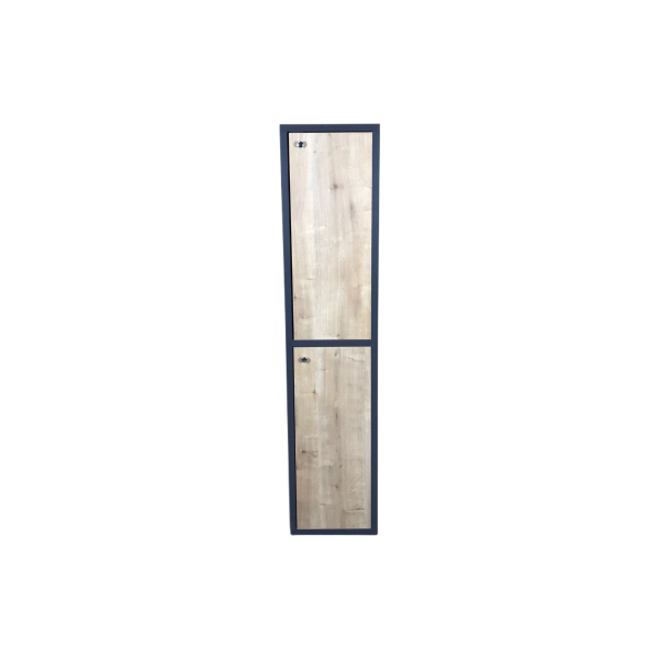 Siyah Ahşap İki Kapaklı Dolap 180x40x30