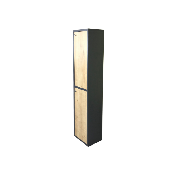 Siyah Ahşap İki Kapaklı Dolap 180x40x30 - Görsel 3