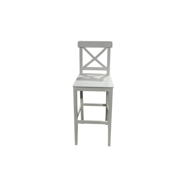 Ahşap Beyaz Bar Sandalyesi 75x40x40 cm