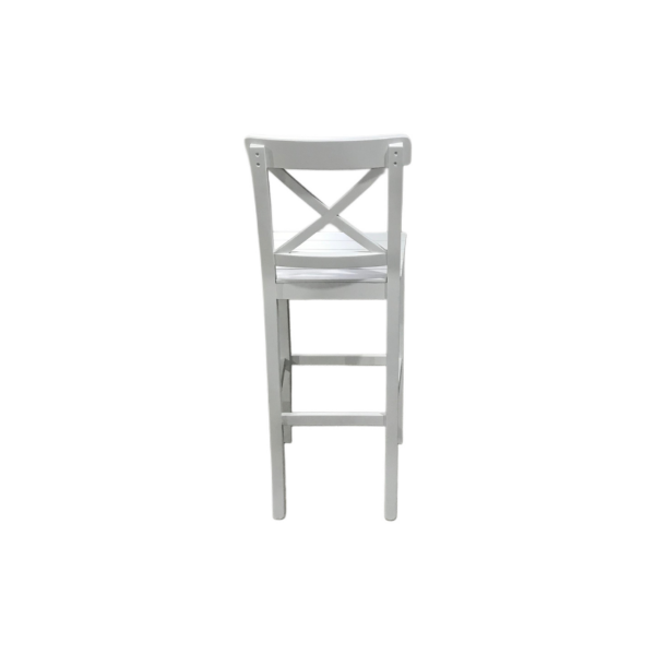 Ahşap Beyaz Bar Sandalyesi 75x40x40 cm - Görsel 4