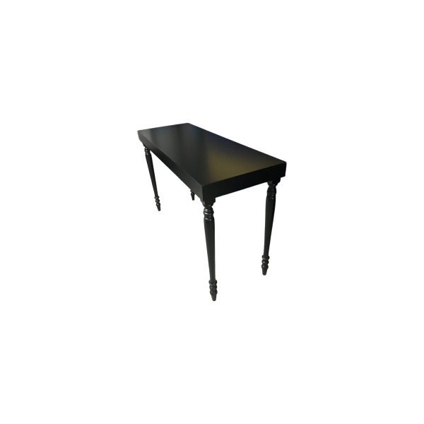 Siyah Ahşap Lounge Bar Masa 103x160x60