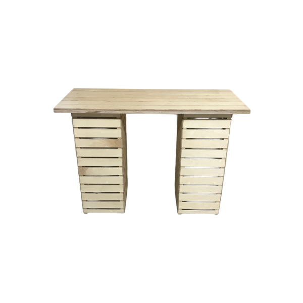 Ahşap U Bar Masa 110x150x60