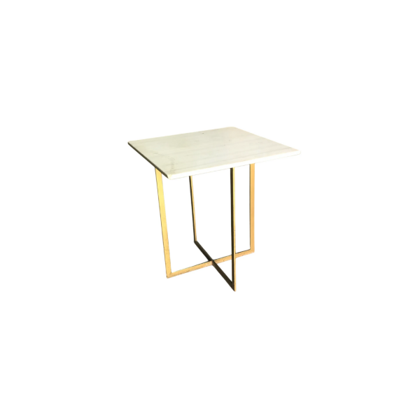 Gold Ayaklı Ahşap Tablalı Masa 75x70x70 - Görsel 3