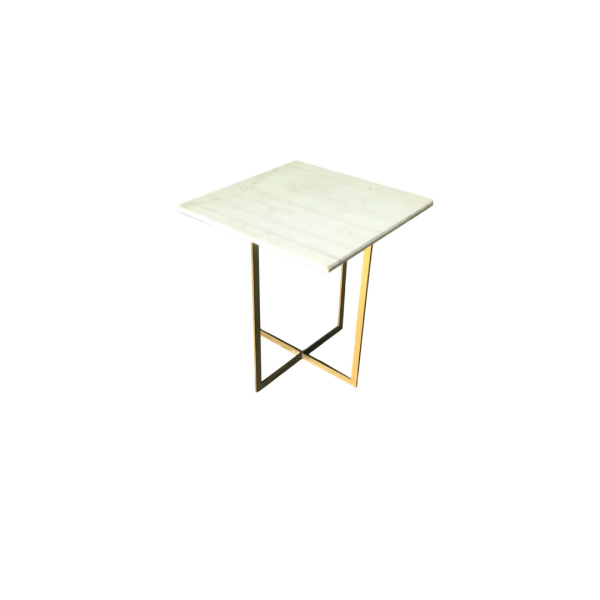 Gold Ayaklı Ahşap Tablalı Masa 75x70x70 - Görsel 2