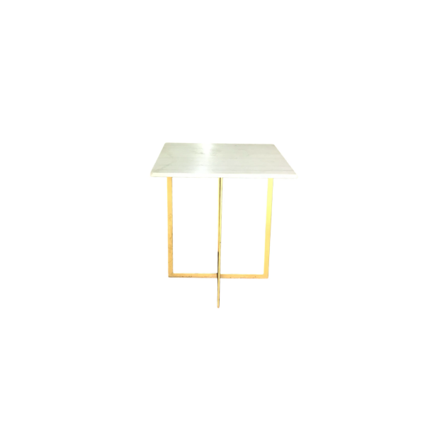 Gold Ayaklı Ahşap Tablalı Masa 75x70x70