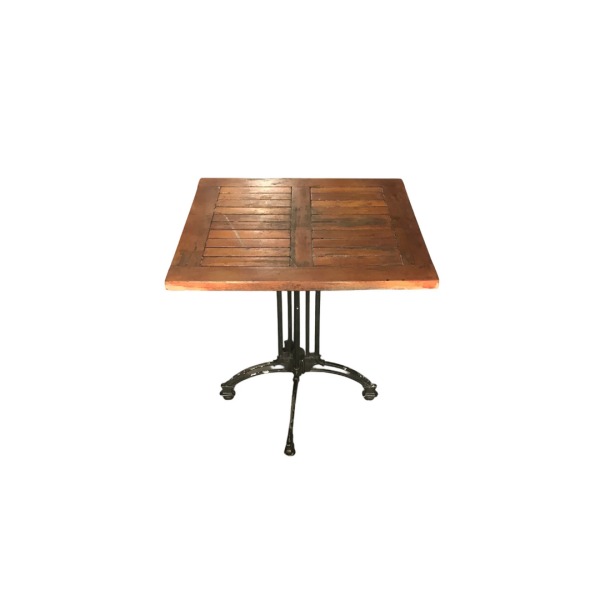 Metal Ayaklı Ahşap Masa 72x70x70