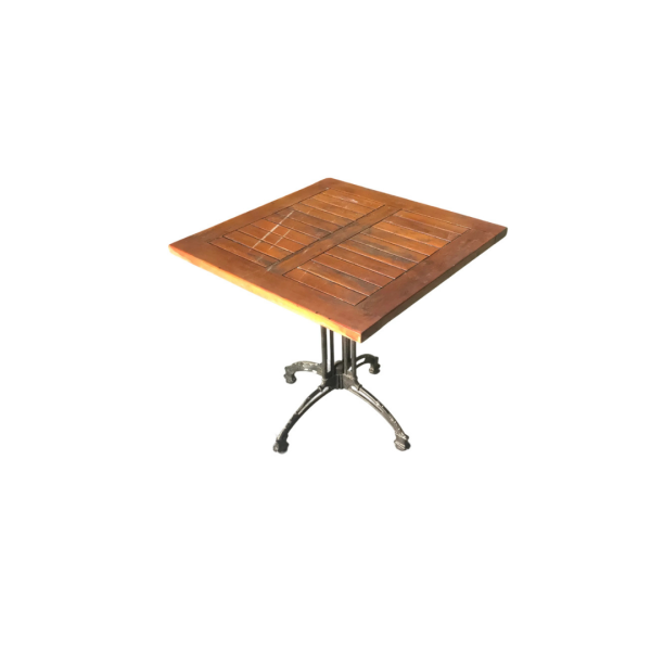 Metal Ayaklı Ahşap Masa 72x70x70 - Görsel 2