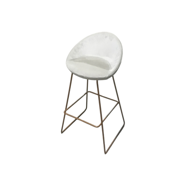 Bakır Ayaklı Oval Bistro Sandalye 75x35x33
