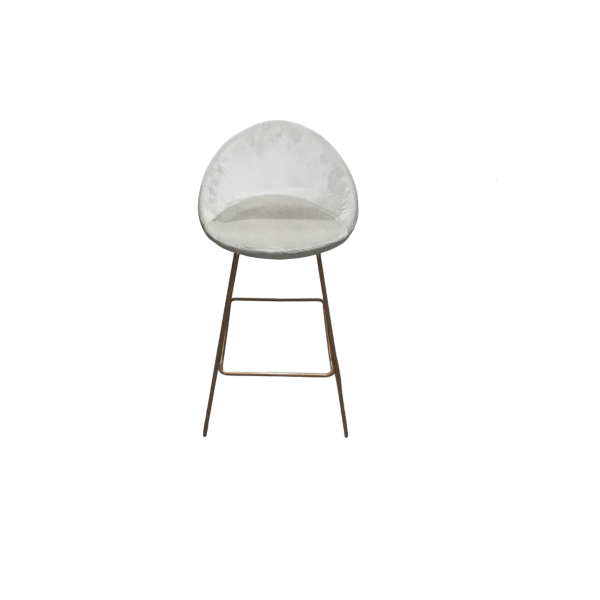 Bakır Ayaklı Oval Bistro Sandalye 75x35x33 - Görsel 3