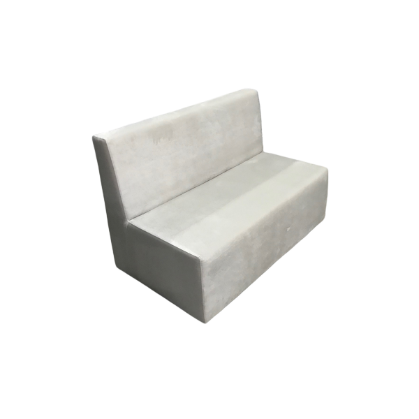 İkili Sırtlıklı Krem Kumaş Koltuk 45x130x55 - Görsel 2