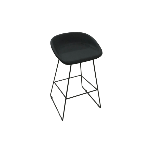 Metal Ayaklı Deri Bistro Sandalye 75x37x38 - Görsel 2