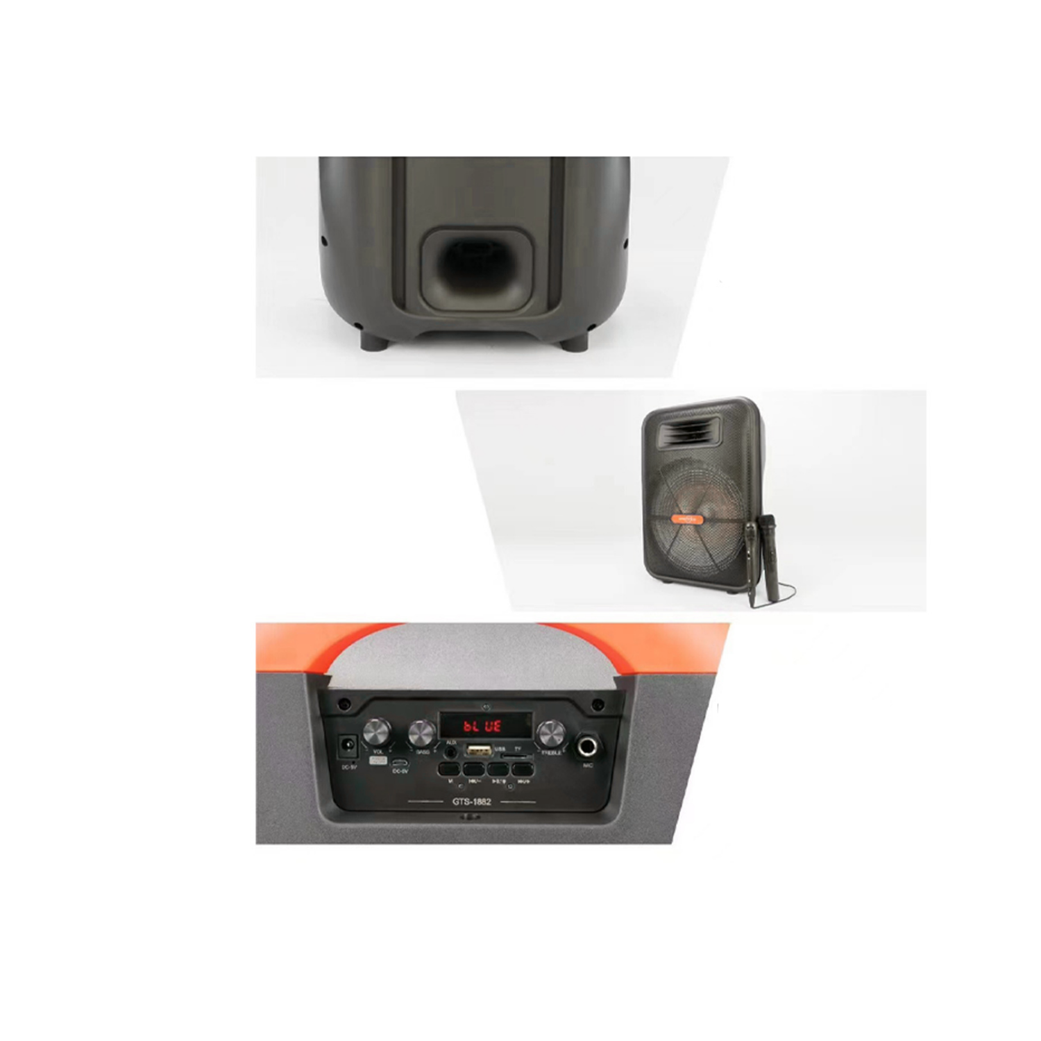 Kablosuz Mikrofonlu Şarjlı Hoparlör Ses Sistemi - Görsel 2